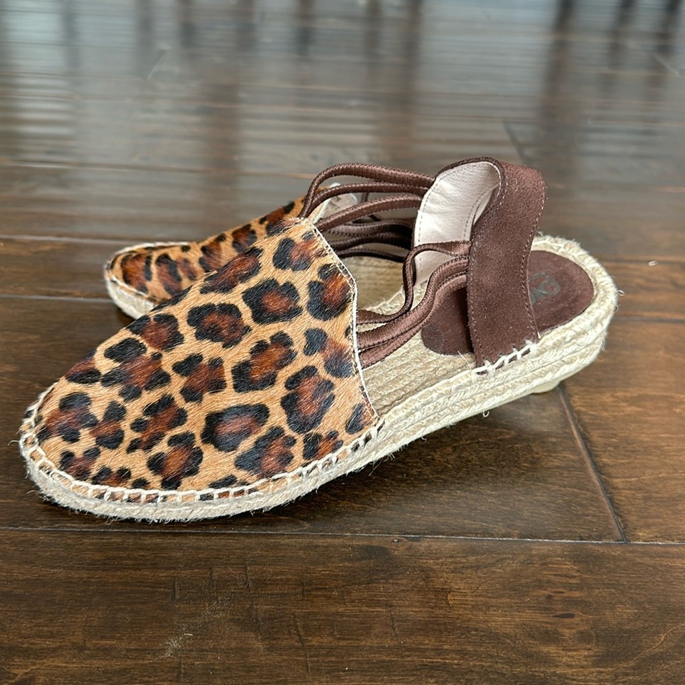 Picon leopard strappy espadrille shoes size 6.5 woman’s